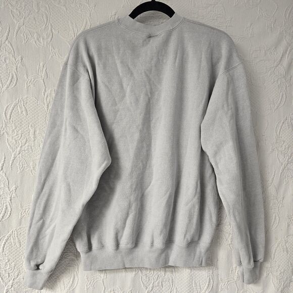 Hanes Classic Fall Gray Sweatshirt Men XL Vintage Baggy Fleece Crewneck Sports - Picture 2 of 6